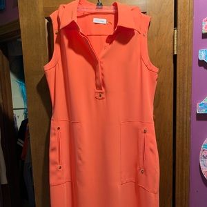 Calvin Klein size 10 orange dress